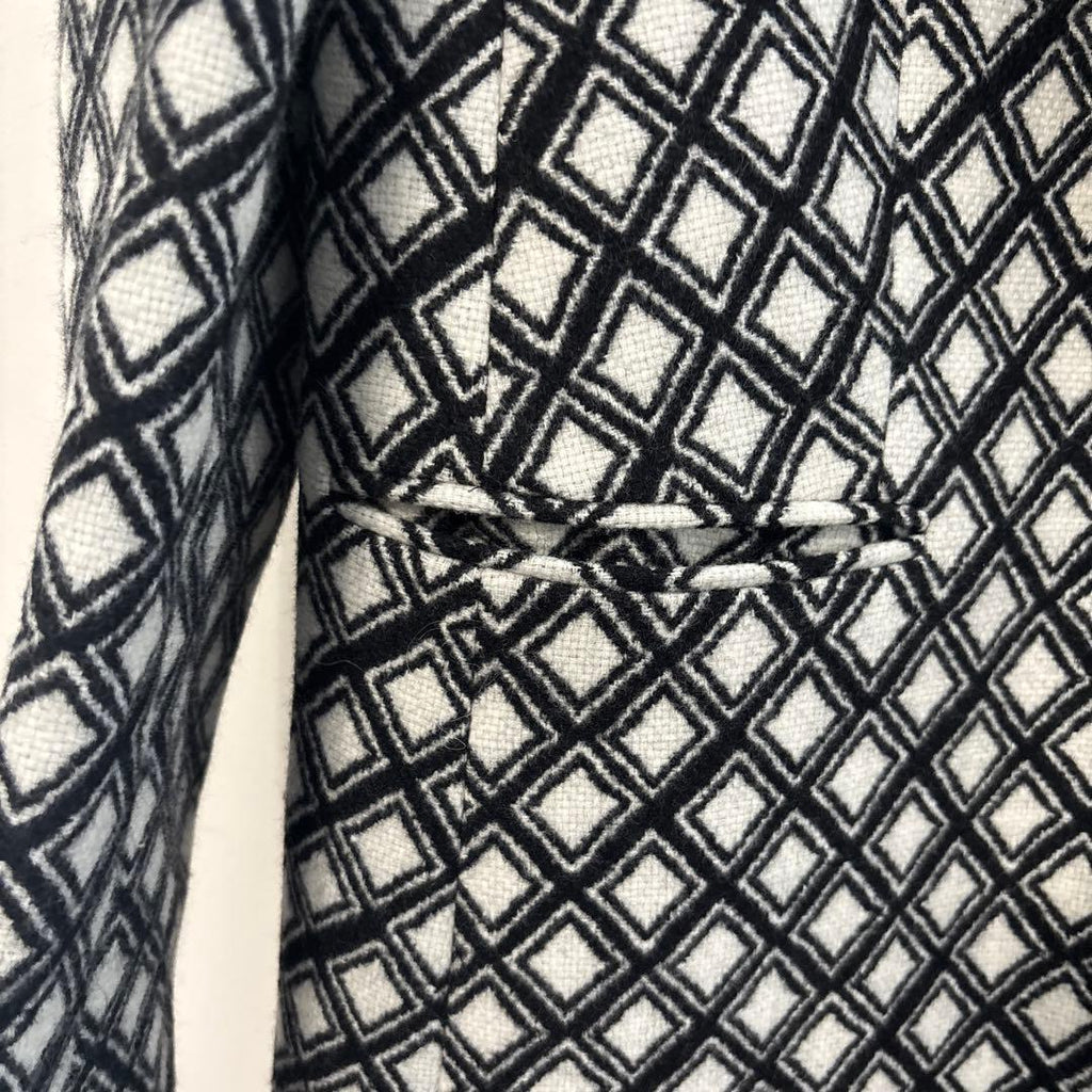 Kiton Allover Pattern Chesterfield Long Coat Size 42