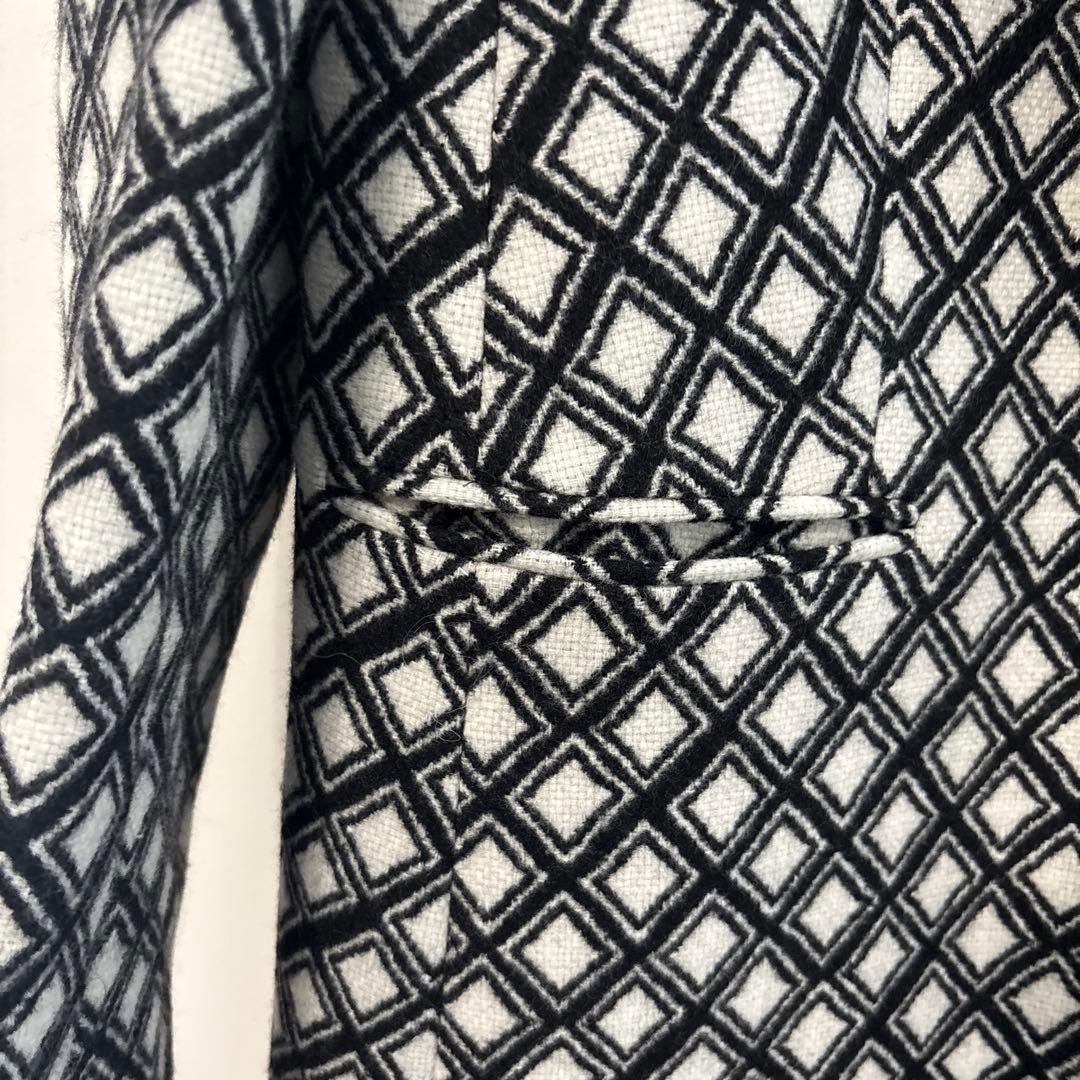 Kiton Allover Pattern Chesterfield Long Coat Size 42