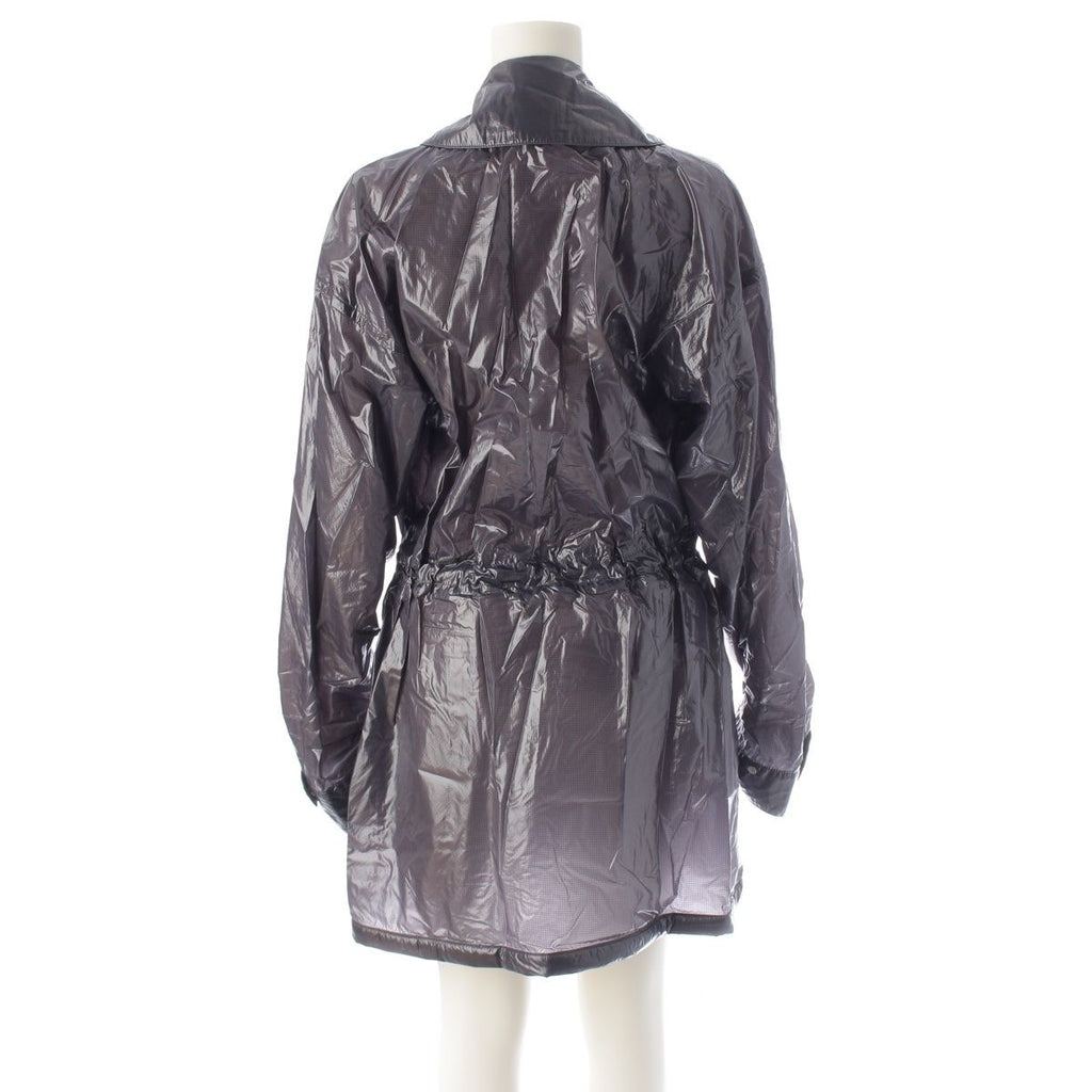 CHANEL Nylon CC Mark Long Coat Grey Size 38