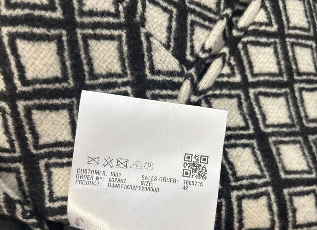 Kiton Allover Pattern Chesterfield Long Coat Size 42