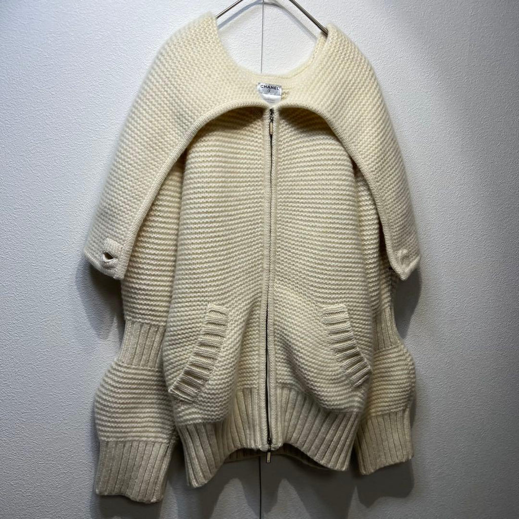 CHANEL 2007 Cashmere Mohair Sailor Knit Jacket — Size 36
