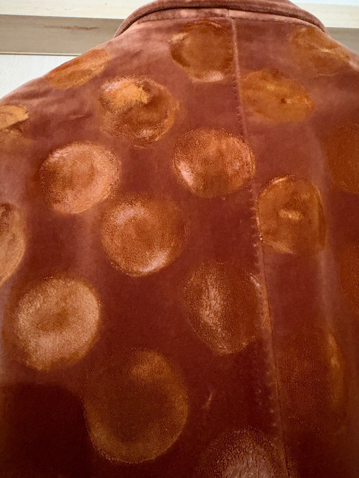 TOM FORD Shelton Brown Velvet Jacket with Applied Dot Design Size 46 - Flawed