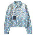 Louis Vuitton Damier Multicolor Denim Trucker Jacket Size 50