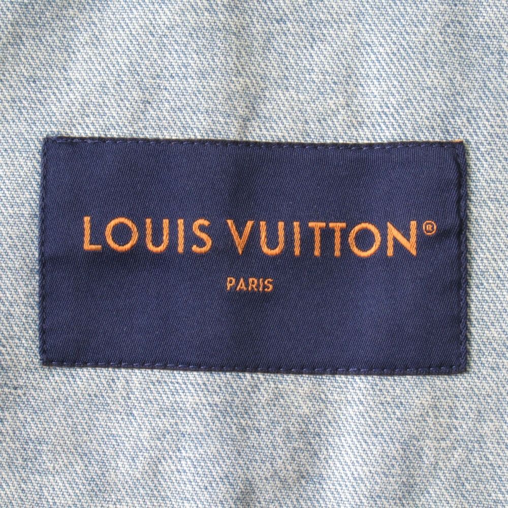 Louis Vuitton Damier Multicolor Denim Trucker Jacket Size 50