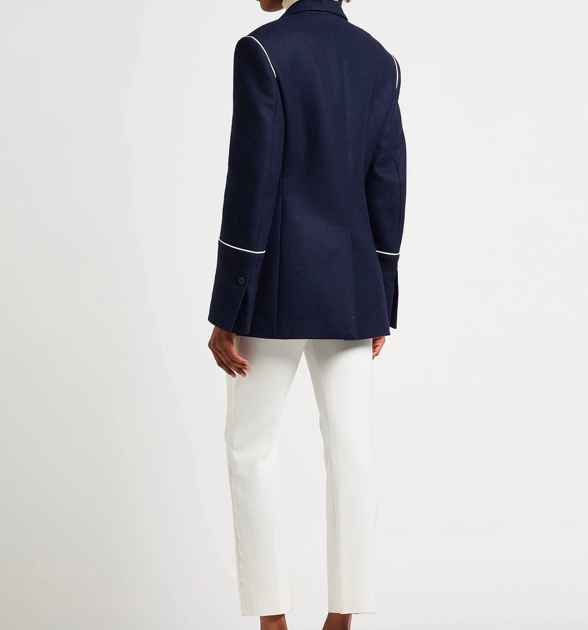 New FERRAGAMO Navy Heavyweight Wool Oversized Jacket Coat Size 50