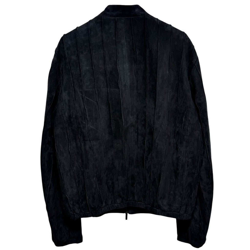 NWT GIORGIO ARMANI Lamb Suede & Leather Panel Jacket Blouson — Size 48