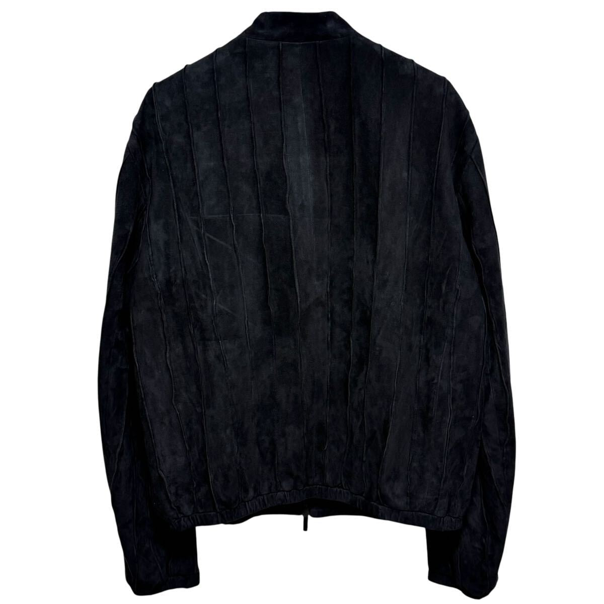 NWT GIORGIO ARMANI Lamb Suede & Leather Panel Jacket Blouson — Size 48