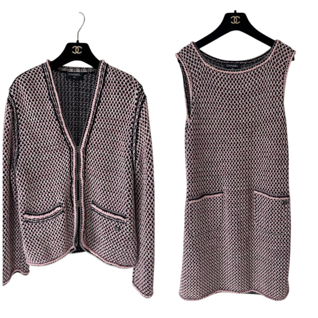 CHANEL Jacket Cardigan  and Dress Set Size 42