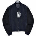 NWT GIORGIO ARMANI Goat  Leather Jacquard Punching Jacket — Size 54