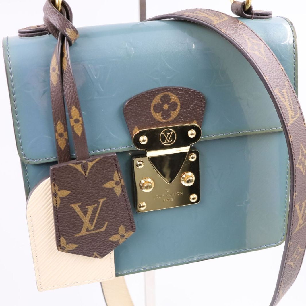 LOUIS VUITTON Vernis Epi Monogram Spring Street PM Blue M90373
