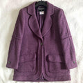 CHANEL Vintage 97A Coco Tweed Wool Chester Coat Size 36