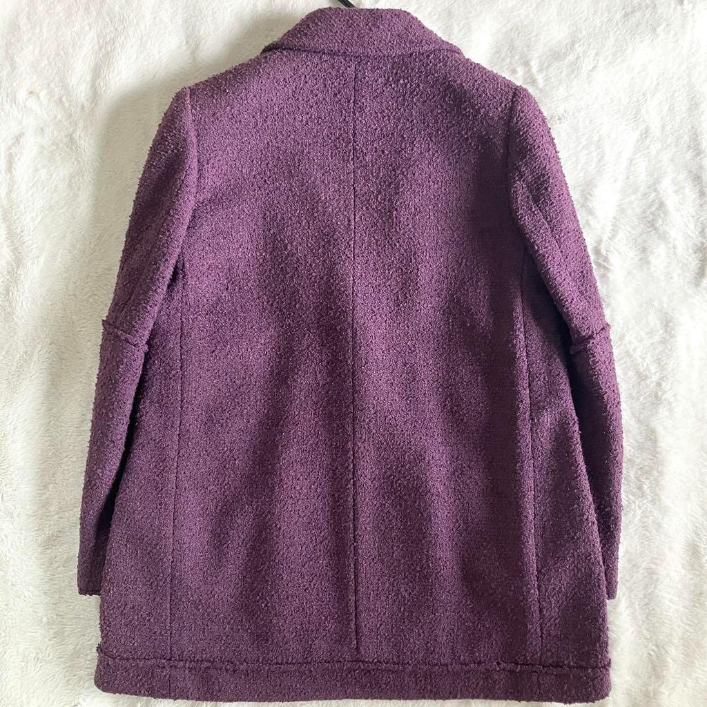 CHANEL Vintage 97A Coco Tweed Wool Chester Coat Size 36