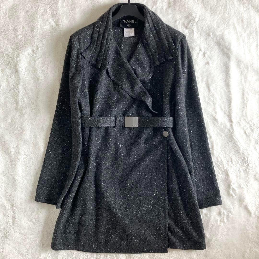 CHANEL Vintage 99A Cashmere Belted Chester Coat Size 40