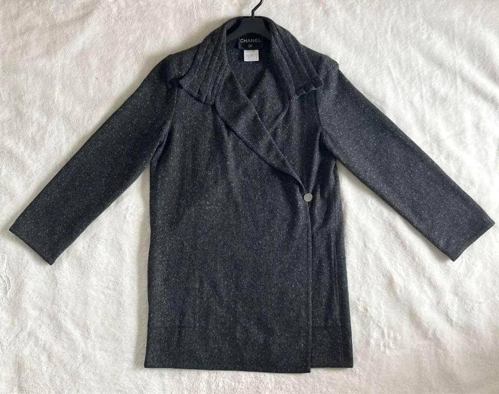 CHANEL Vintage 99A Cashmere Belted Chester Coat Size 40
