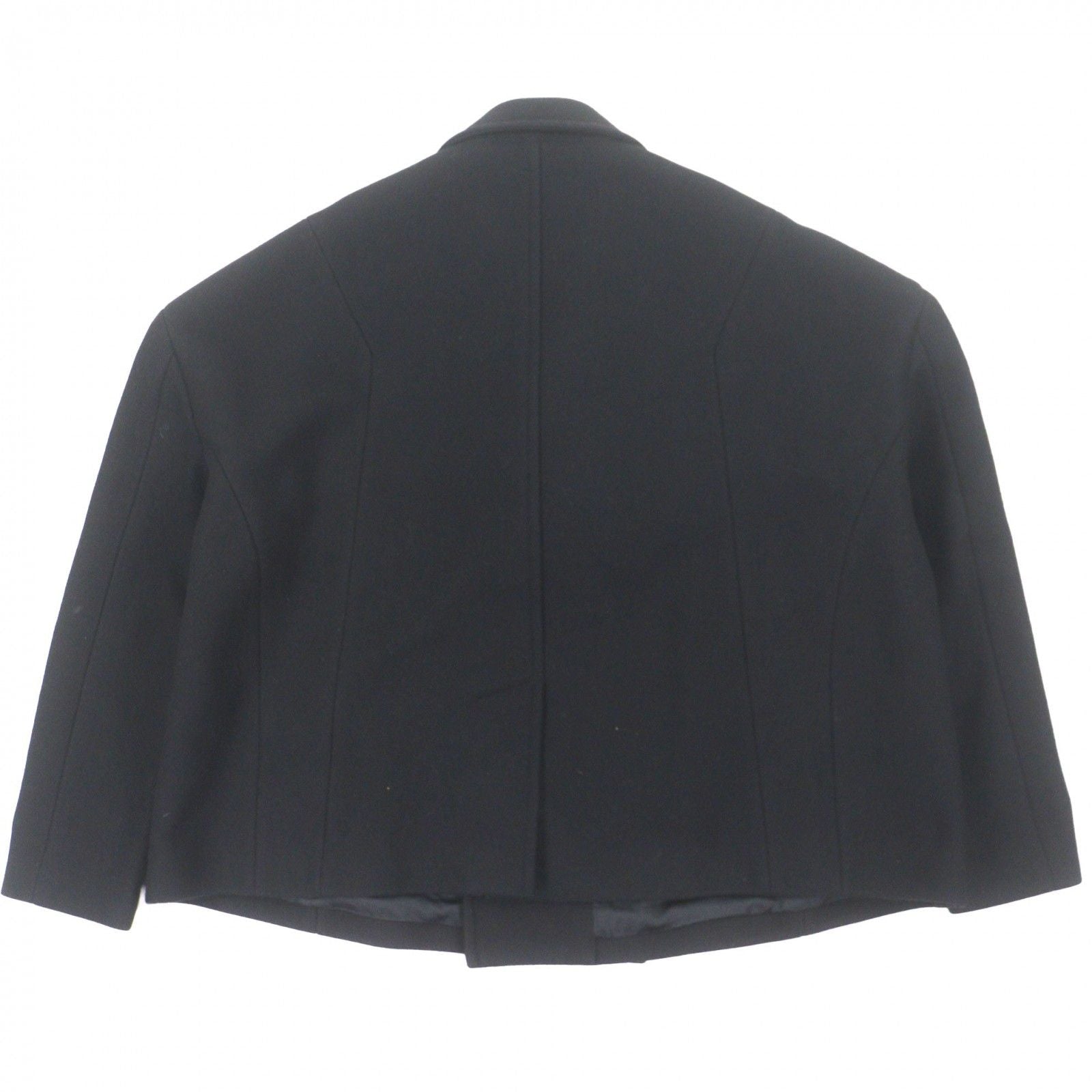 VALENTINO Wool V Logo Gold Button Oversized Double Breasted Coat Black 1V3CJF068HY