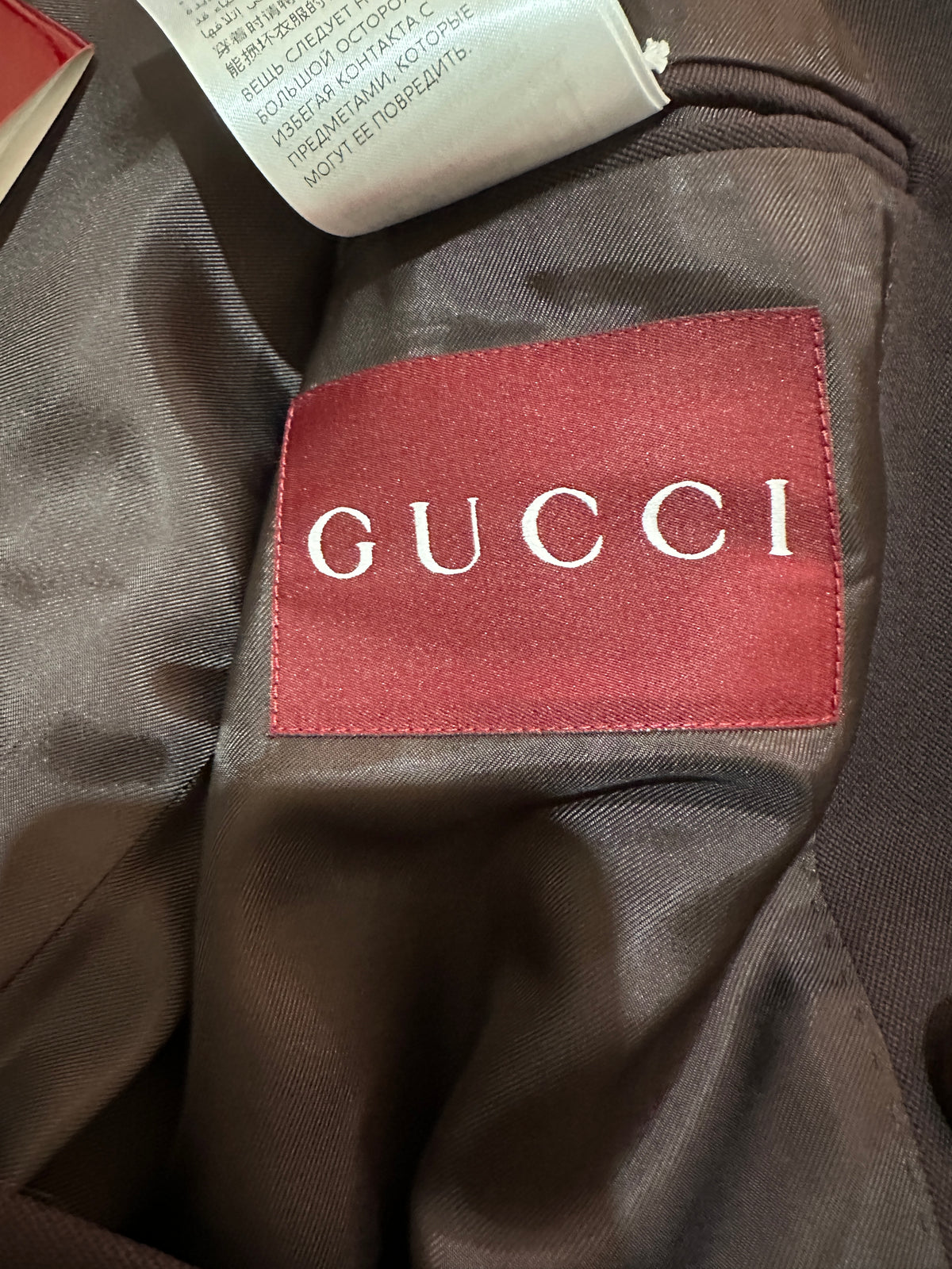 NWT Gucci Crystal-Embellished Burgundy Suit Setup Size 48
