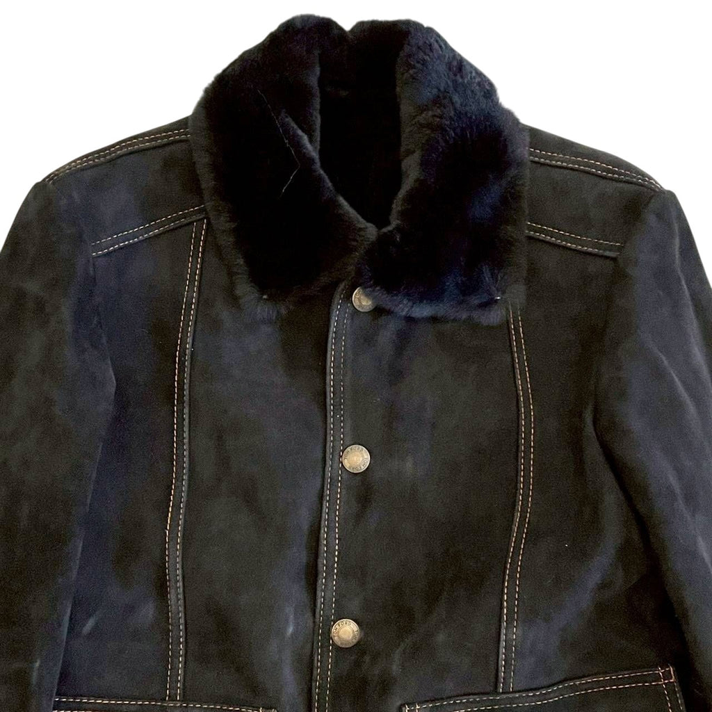 TOM FORD Leather Suede & Pony Hair Blouson Jacket Black — Size 46