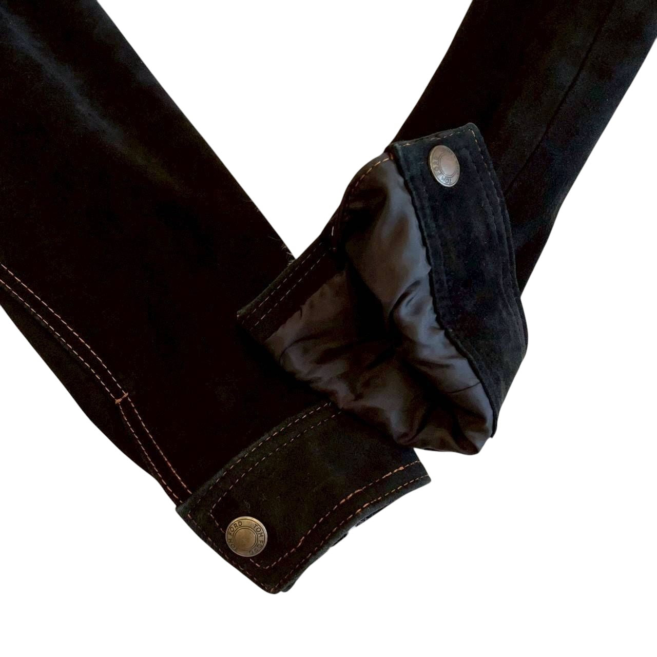 TOM FORD Leather Suede & Pony Hair Blouson Jacket Black — Size 46