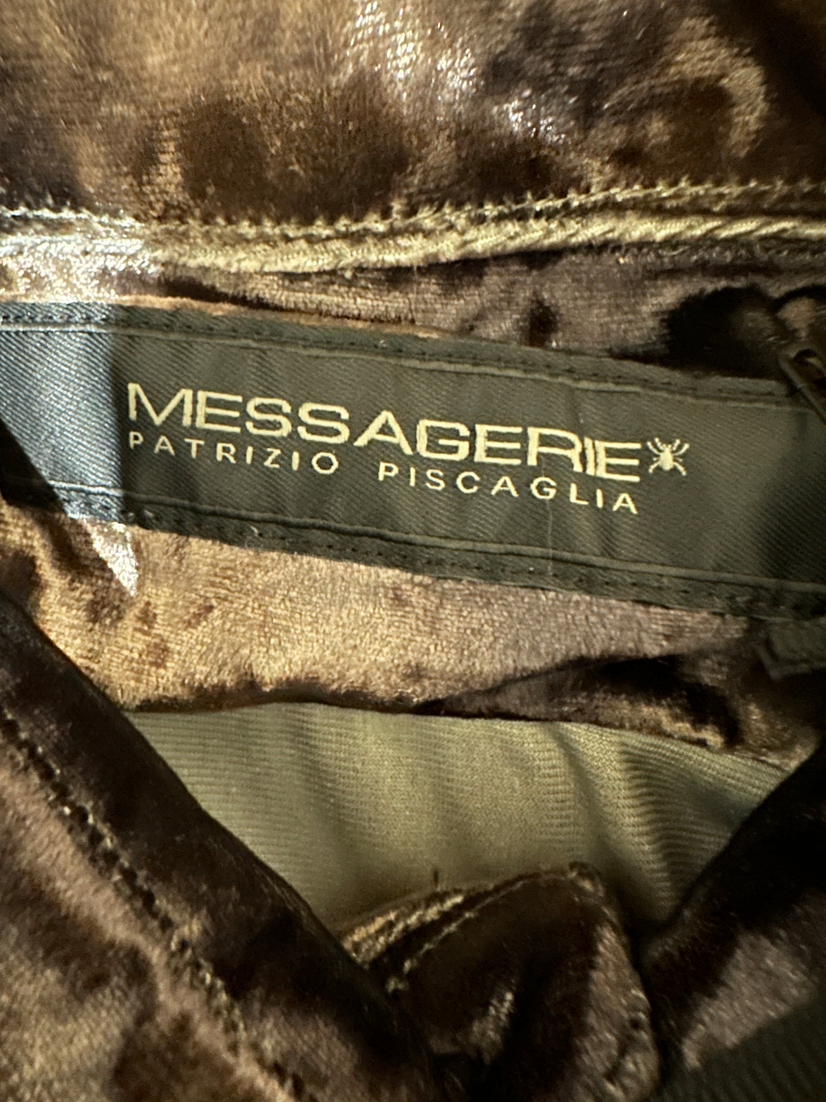 New Messagerie Bleached Velvet Dress Shirt, Size 39