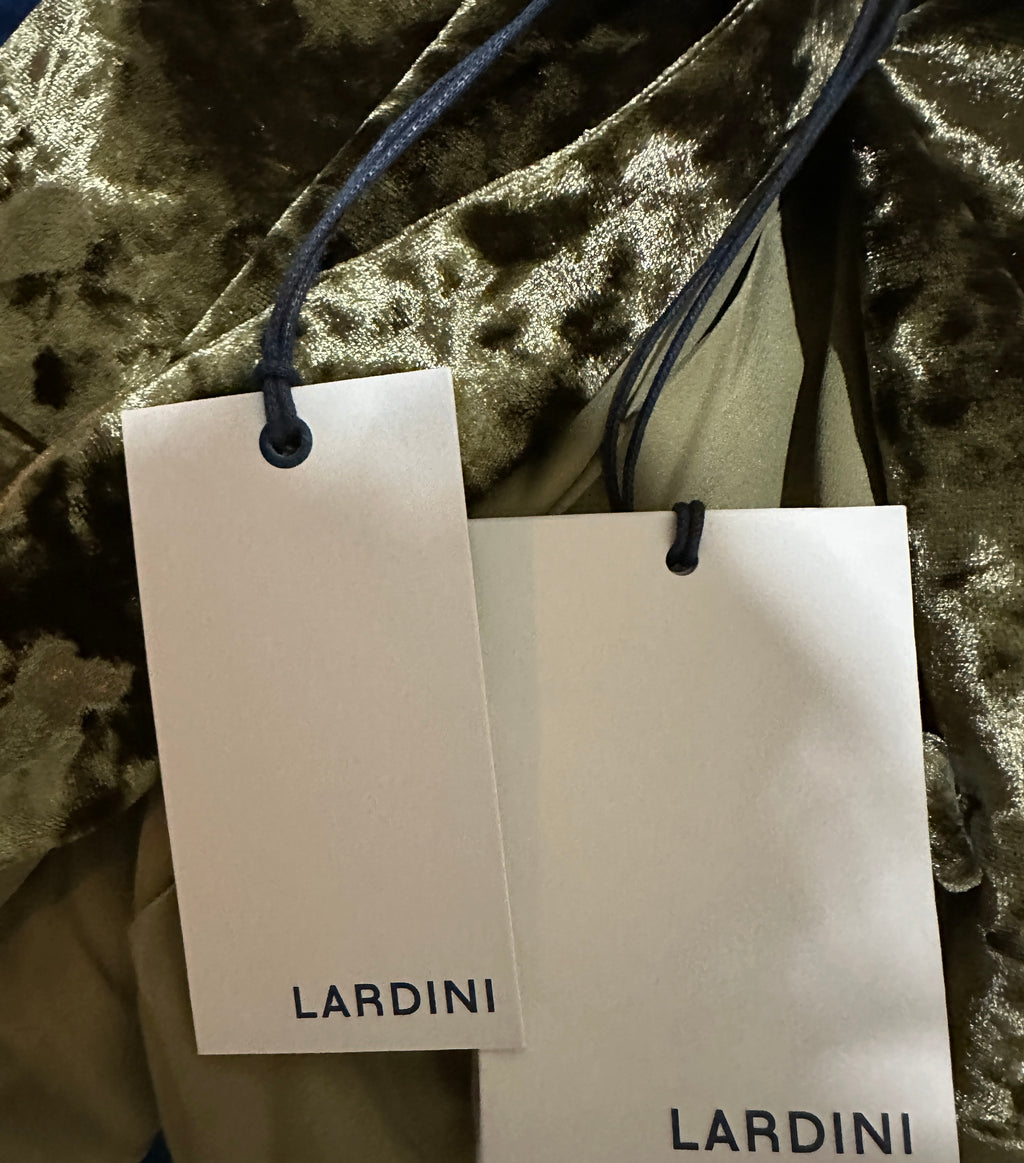 New Lardini Gold Velvet Tailored Jacket, Unisex Woman Men