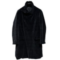 GIORGIO ARMANI 3D Rib Velvet Velour Long Coat Jacket Navy — Size 48