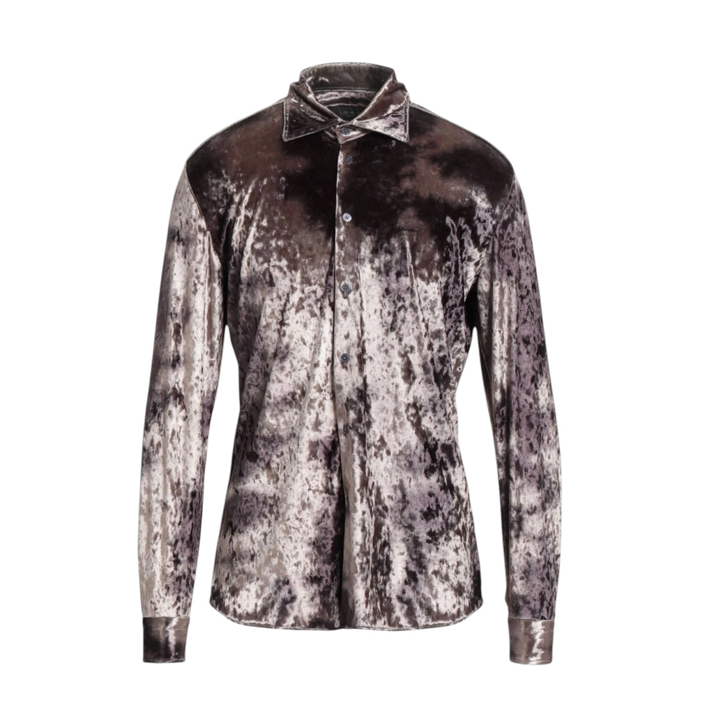 New Messagerie Bleached Velvet Dress Shirt, Size 39
