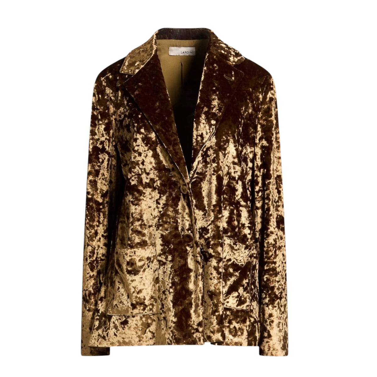 New Lardini Gold Velvet Tailored Jacket, Unisex Woman Men