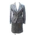 CHANEL Mix Tweed Setup Suit Coco Mark Mouton Multicolor
