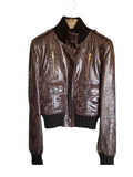 NWT $14000 Gucci Snake Python Leather Jacket Blouson Woman 40