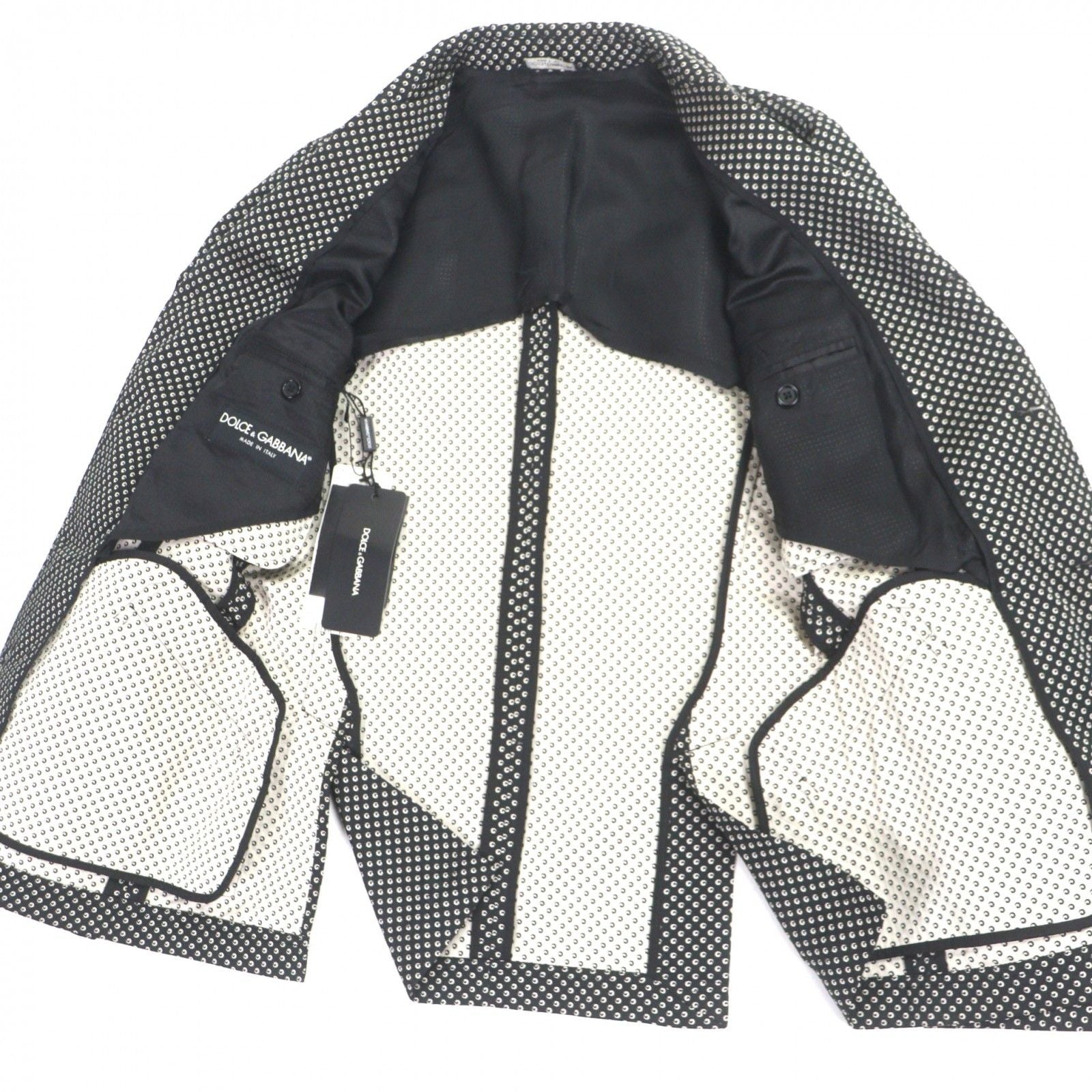 DOLCE&GABBANA Wool Blend All-Over Pattern Single Tailored Jacket