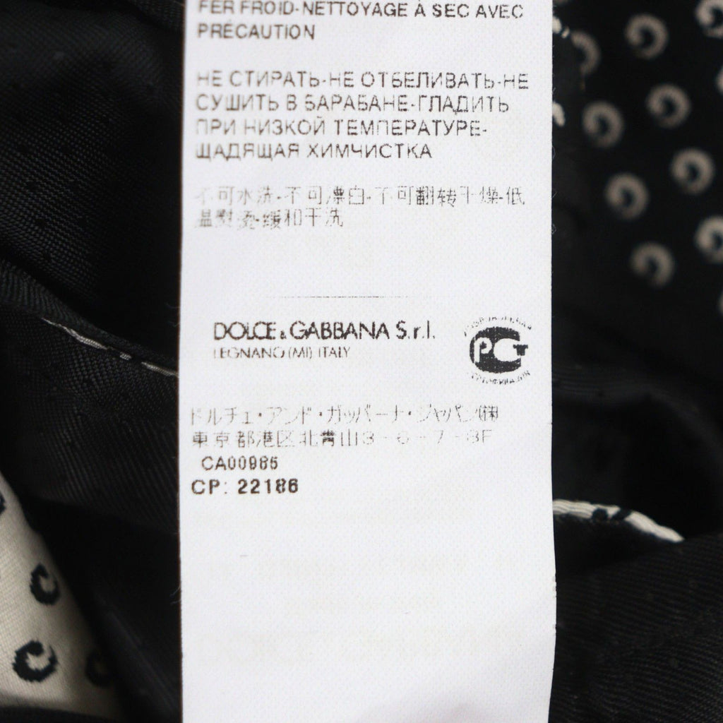 DOLCE&GABBANA Wool Blend All-Over Pattern Single Tailored Jacket
