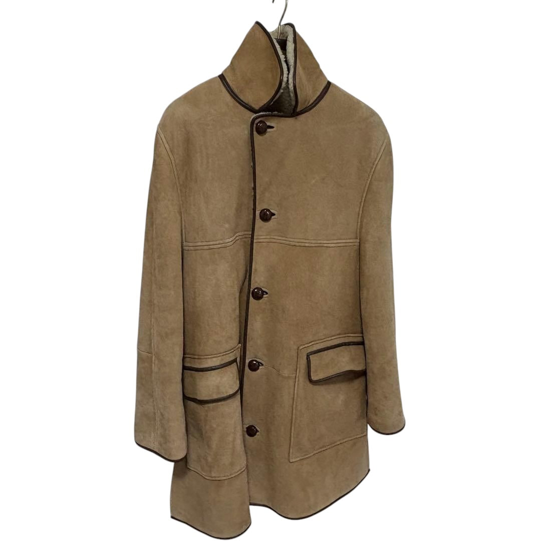 Tom Ford Leather Shearling Sheepskin Fur Boa Mouton Coat Jacket 50