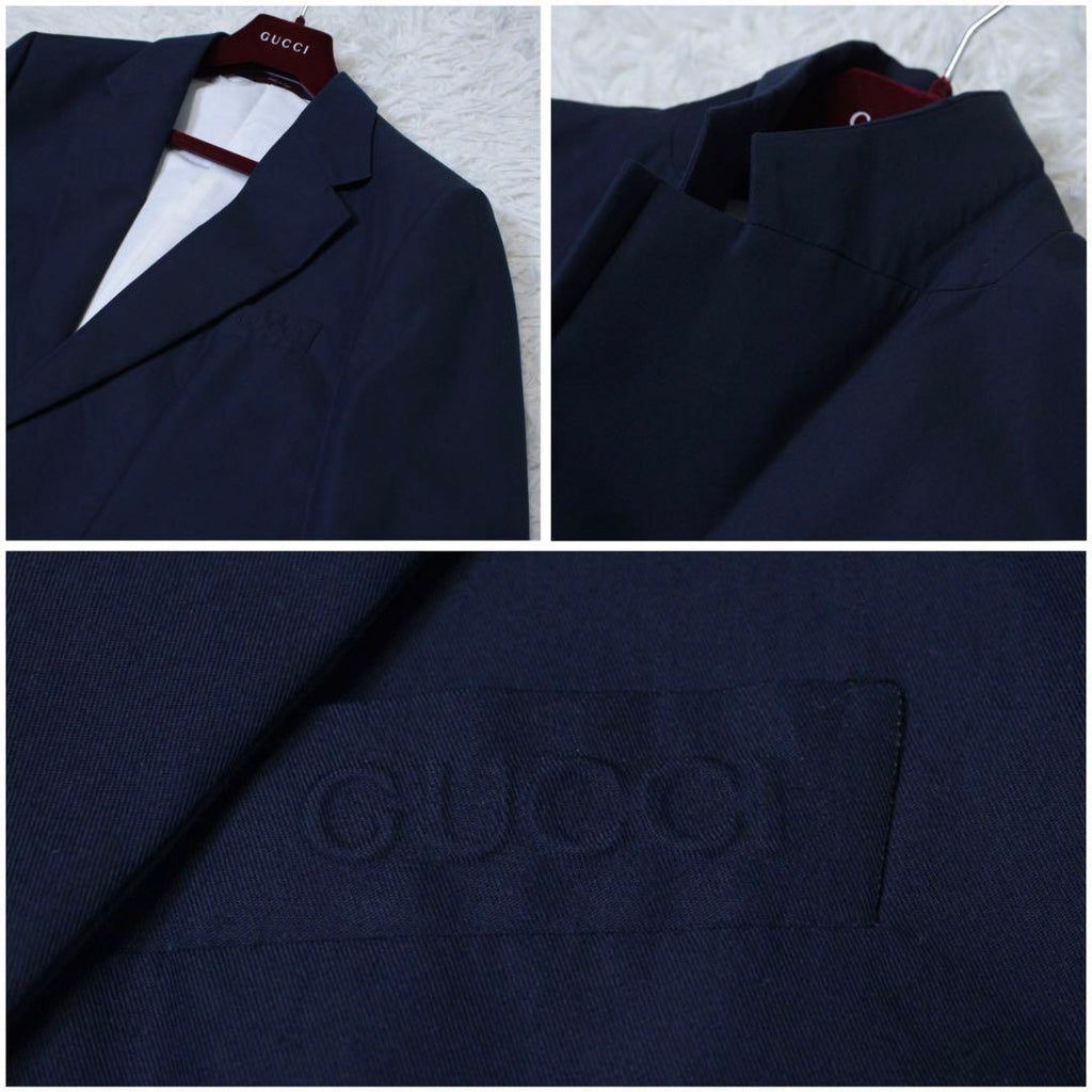 NWT Current Gucci Embossed Twill Suit Setup Jacket Pants Trousers  Size 48