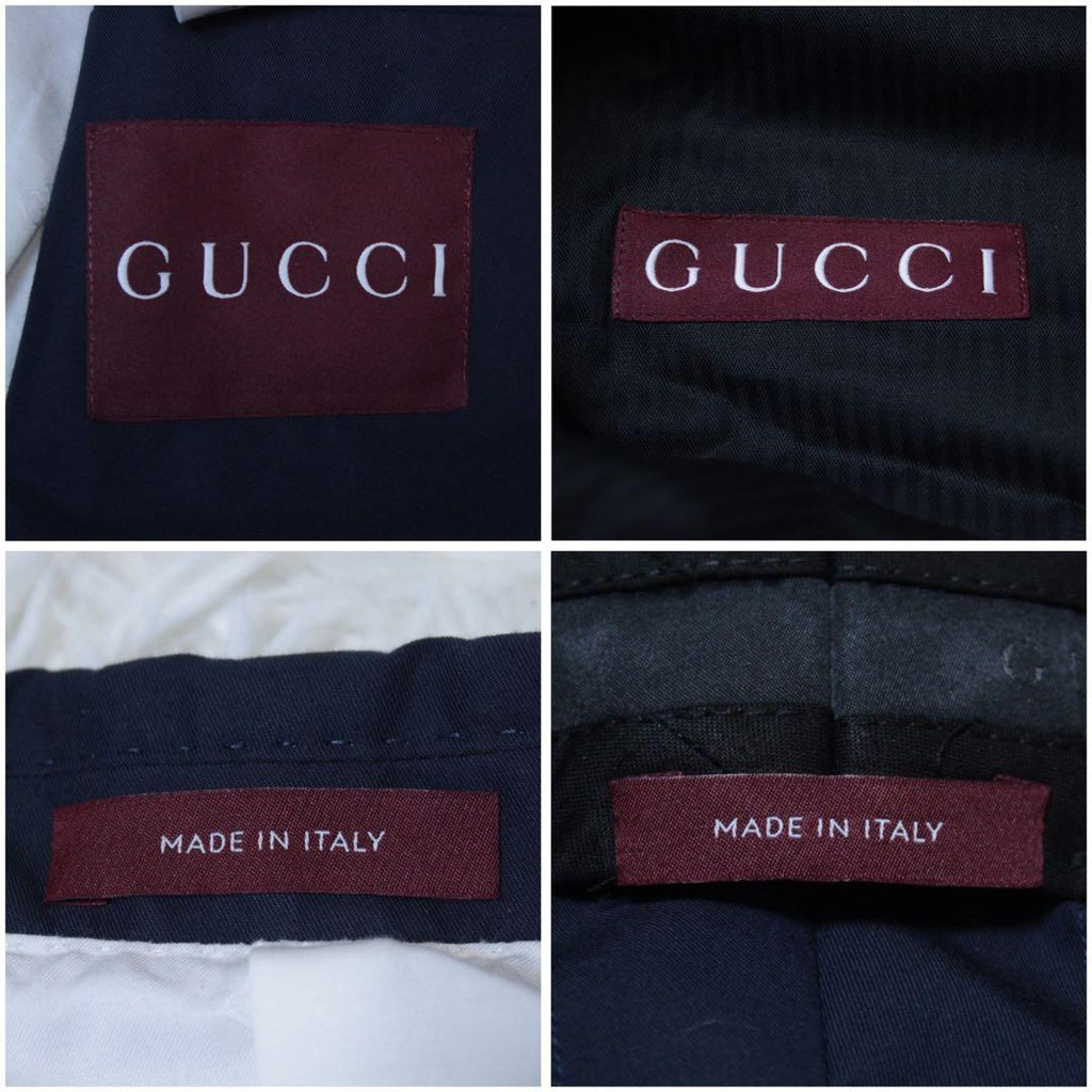 NWT Current Gucci Embossed Twill Suit Setup Jacket Pants Trousers  Size 48