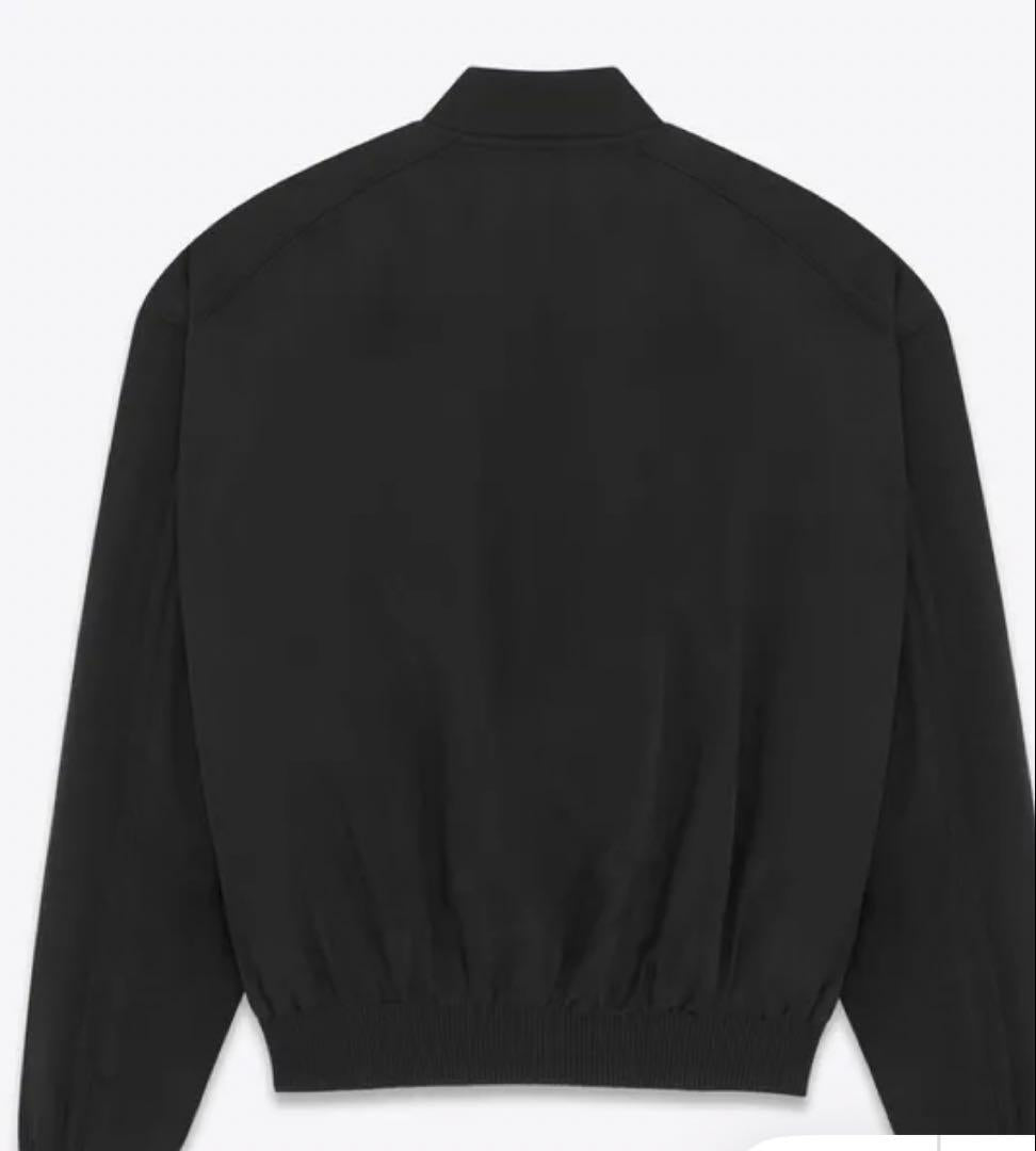 Saint Laurent Paris Teddy Jacket Twill Black Bomber