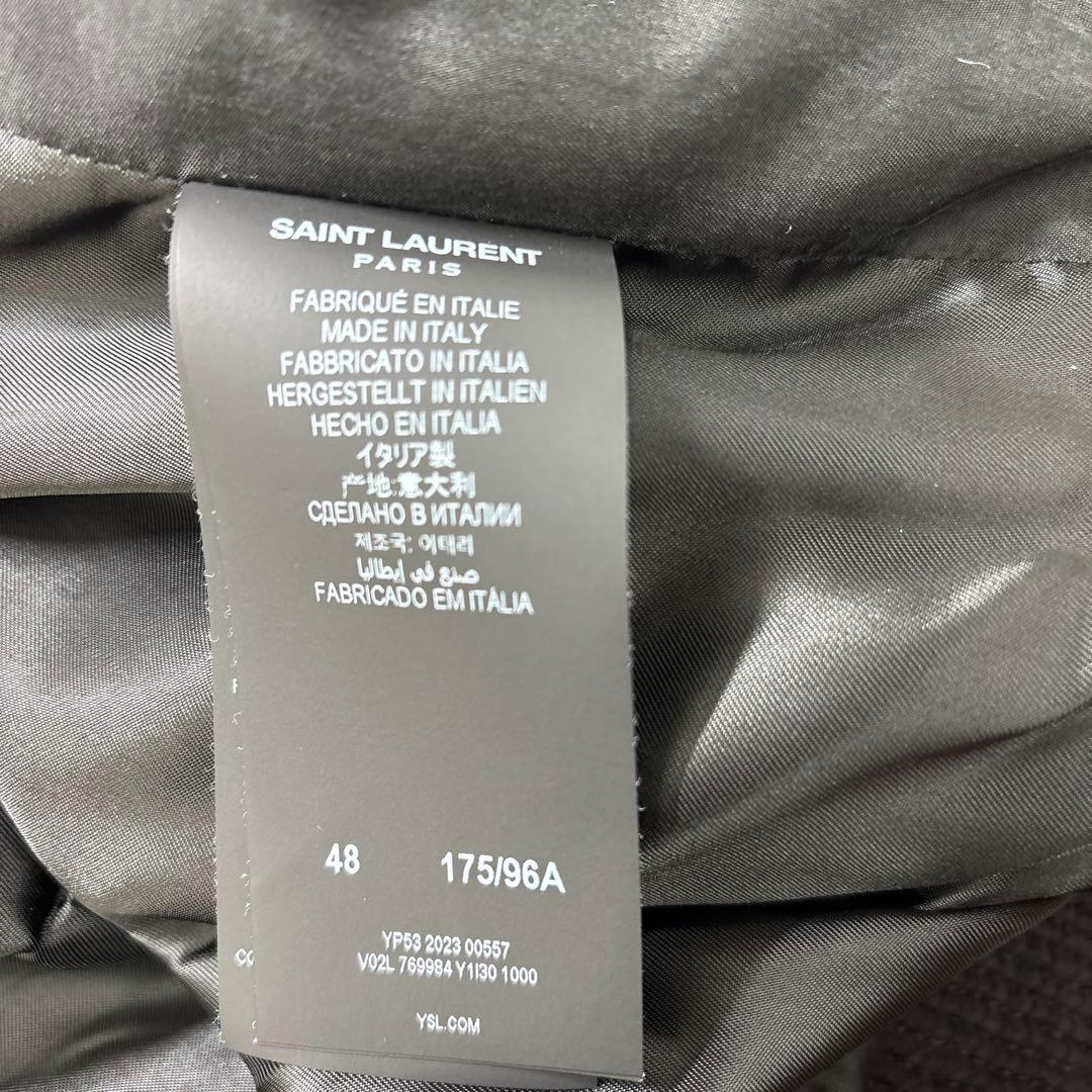 Saint Laurent Paris Teddy Jacket Twill Black Bomber