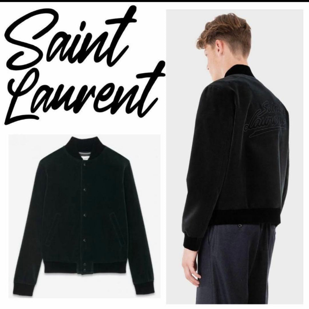 Saint Laurent Paris Velvet Jacket Green