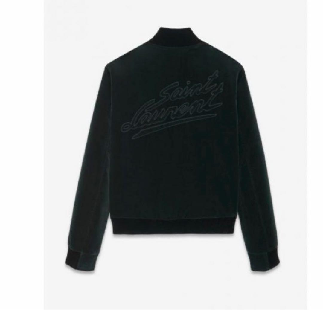 Saint Laurent Paris Velvet Jacket Green
