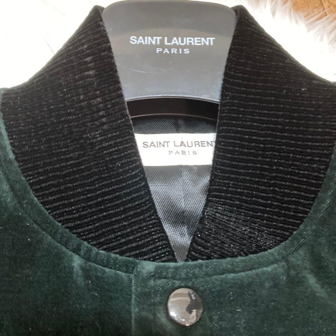 Saint Laurent Paris Velvet Jacket Green