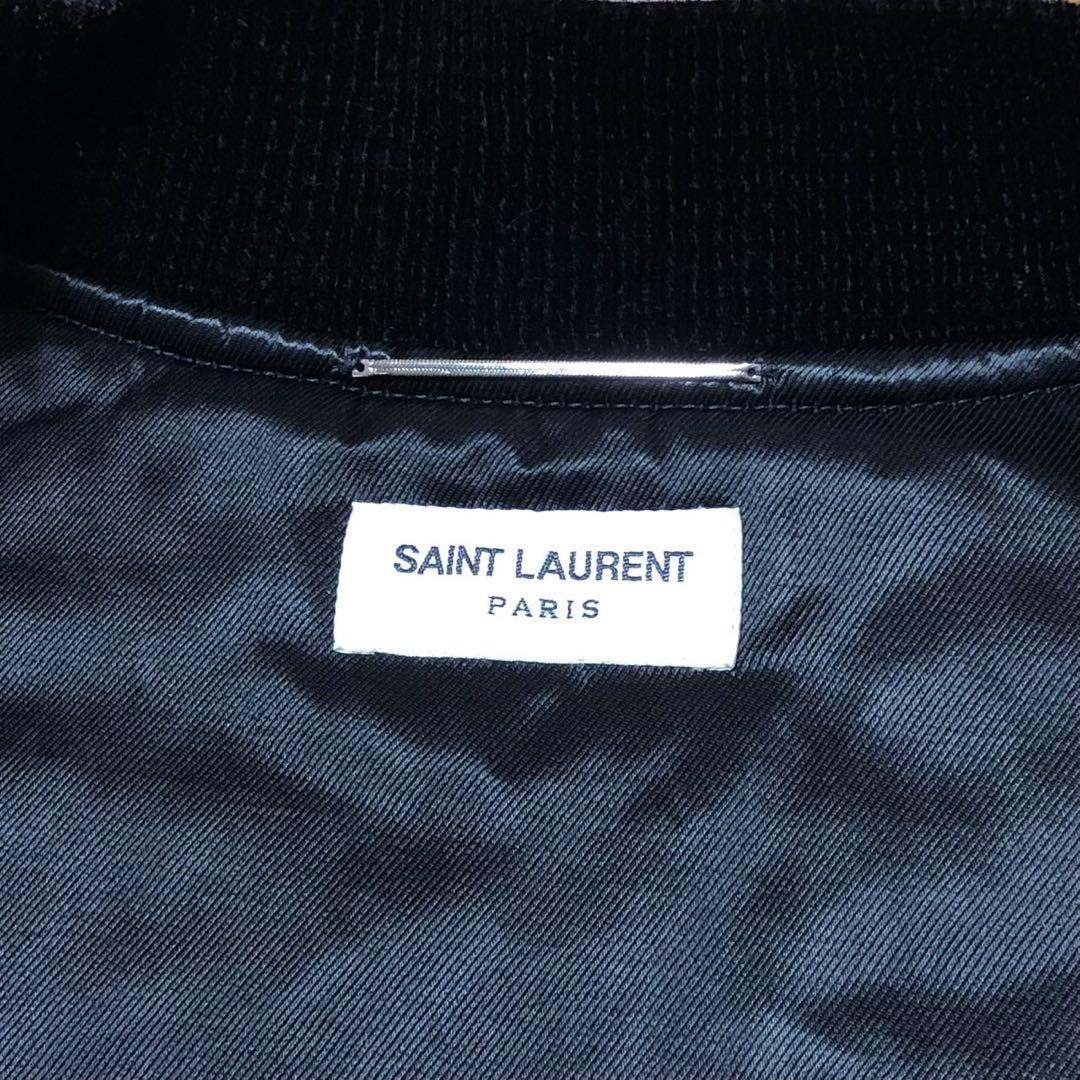 21AW Saint Laurent Paris Velvet Bomber Jacket