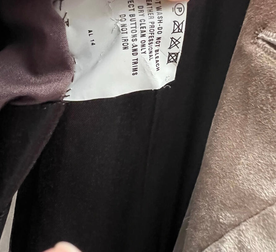 TOM FORD Cashmere Suede & Leather Trench Coat Jacket — Size 50