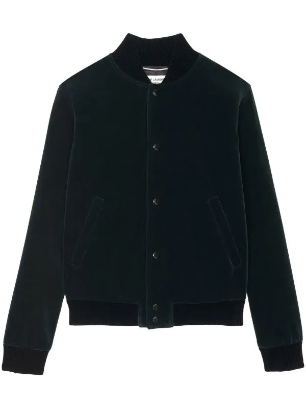 Saint Laurent Paris Velvet Jacket Green