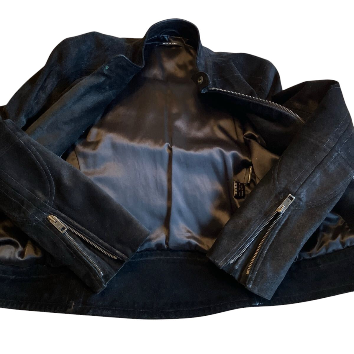 GUCCI by Tom Ford Suede Leather Blouson Jacket Black — Size 46