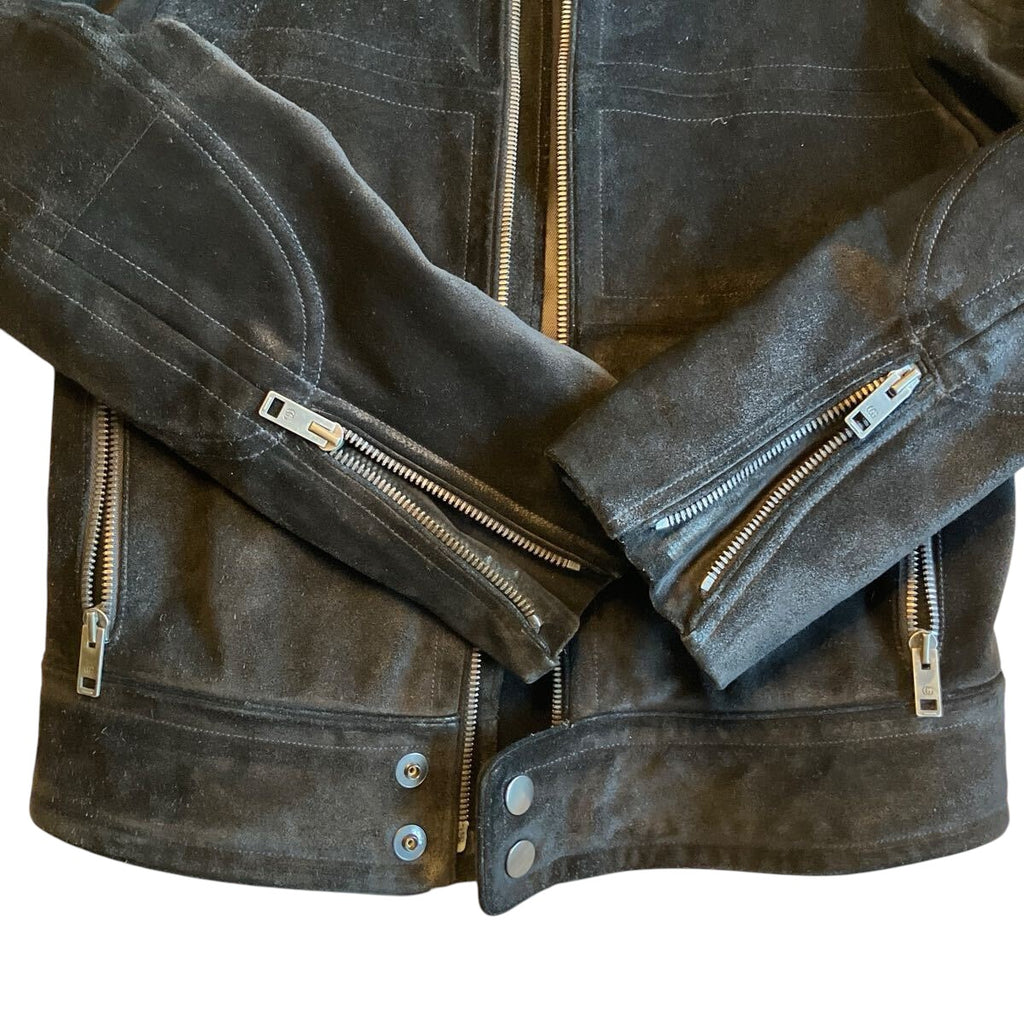 GUCCI by Tom Ford Suede Leather Blouson Jacket Black — Size 46