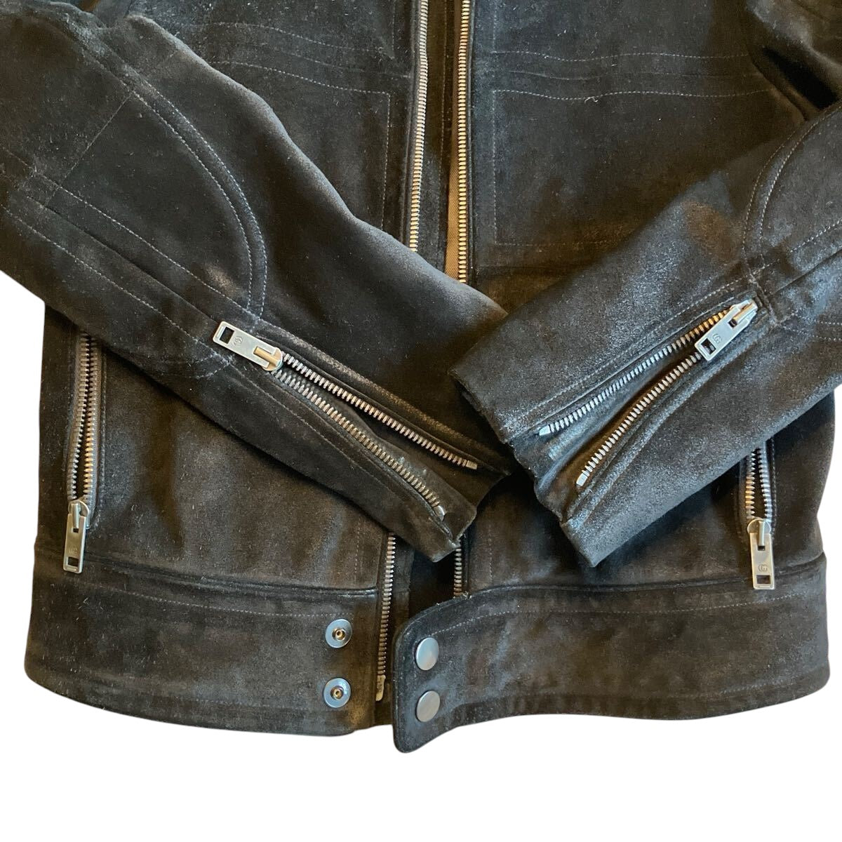 GUCCI by Tom Ford Suede Leather Blouson Jacket Black — Size 46