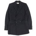 SAINT LAURENT PARIS 20AW 632886 ウールストライプ ダブルブレストジャケット サイズ34 ブラック
