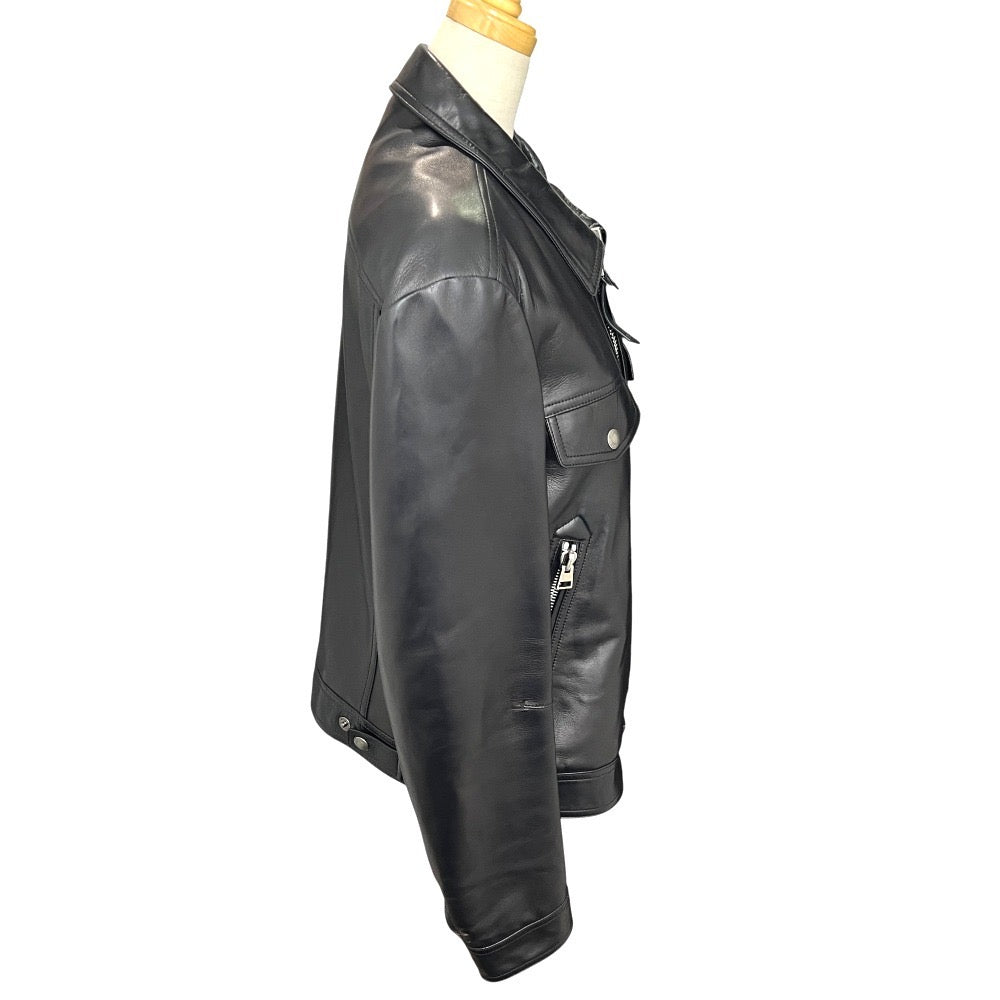 TOM FORD Leather Zip-Up Blouson Riders Jacket Black — Size 52