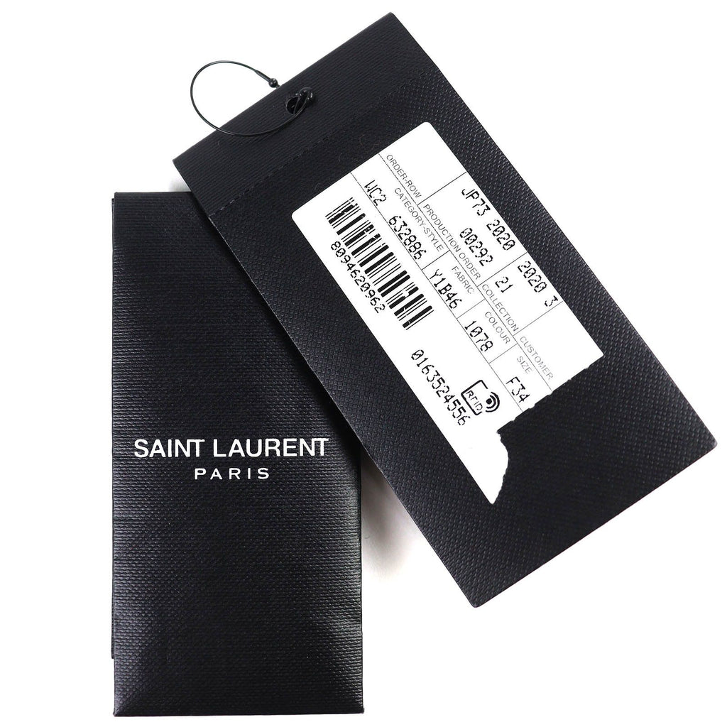 SAINT LAURENT PARIS 20AW 632886 ウールストライプ ダブルブレストジャケット サイズ34 ブラック