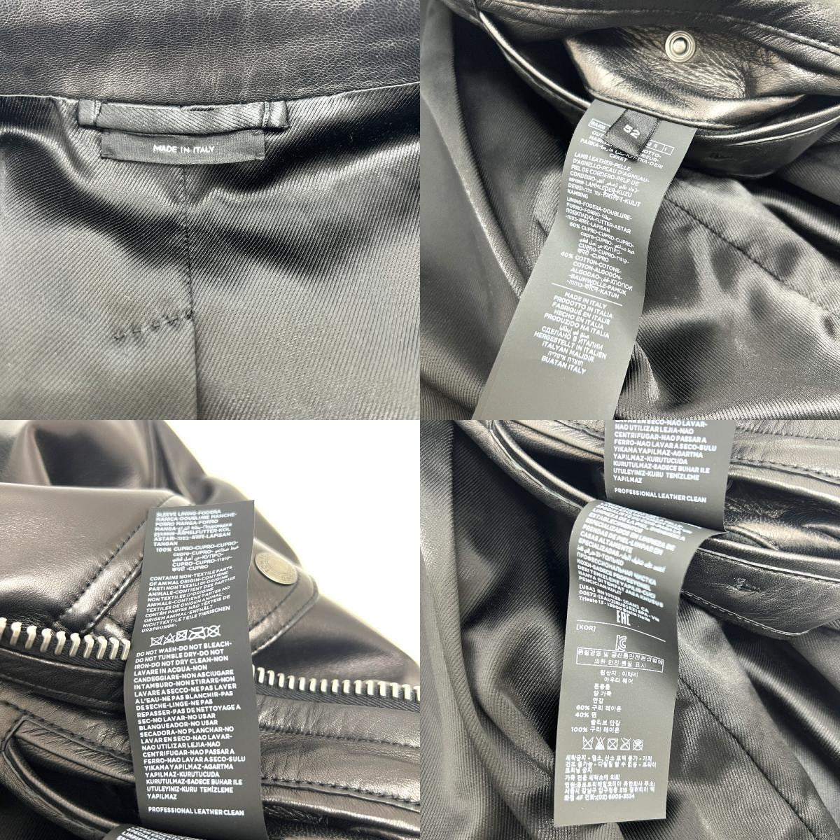 TOM FORD Leather Zip-Up Blouson Riders Jacket Black — Size 52