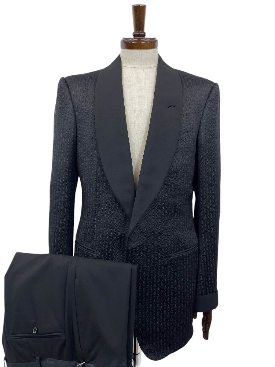 TOM FORD Silk Blend Single Button Tuxedo Setup Suit Jacket Pants Trousers — Size 50R